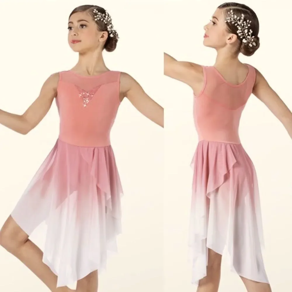 Dance Costume lyrical blush pink maxi dress Just Around The Riverbend 14127 SA
